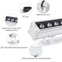 Jsn&Pc Led Wall Washer 24W 39.4 Inches Lighting Bar Ip65 Waterproof Outdoor Light For Advertising Boards, Billboard,Building Commercial Lighting (White 5000-5500K)