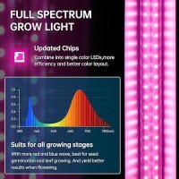 Barrina Led Grow Lights For Indoor Plants T8 2Ft 96W4 X 24W 600W Equivalent Full Spectrum Vshape With Reflector Combo Gr