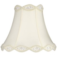 Cream Scalloped Gallery Medium Bell Lamp Shade 7