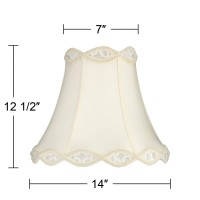 Cream Scalloped Gallery Medium Bell Lamp Shade 7