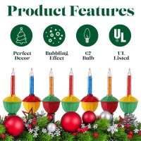 Tupkee Christmas Replacement Bubble Lights 3 Multicolor Light Bulbs Christmas Tree Holiday Decor