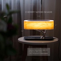 Modirnation Bonsai Tree Of Light - Led Bedside Smart Table Lamp With Built-In Bluetooth Speaker And Wireless Charger For Bedroom, Office, Living Room, Stepless Dimming Desk Lamp With Sleep Mode