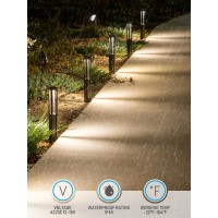 Leonlite Low Voltage Landscape Lights, Unique Lighting Effects Led Pathway 172Lm 3W 12-15V Ac/Dc, Ip65, Aluminum Outdoor Driveway Light, 3000K Warm White, Black Finish, Pack Of 6