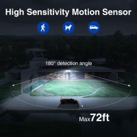 Saatly Led Security Lights Motion Sensor Outdoor Light Motion Detector Flood Light 20W 2000Lm 5000K Ip65 Waterproof Adjust