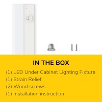 Getinlight Dimmable Hardwired Only Under Cabinet Led Lights 24Inch Soft White3000K Matte White Finished Etl Listed In02