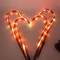 Osaladi 6Pcs Led Candy Cane Pathway Makers Waterproof Christmas Pathway Lights Outdoor Landscape Lawn Lamps Christmas Decoration Lights Without Batteries