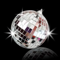 Artcreativity 4 Inch Mirror Disco Ball Silver Disco Ball With Hanging String For Parties Birthdays And Weddings 90S Disco