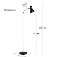 Brightech Avery Floor Lamp, Dimmable Standing Lamp With Sturdy Base For Bedroom Reading, Modern Led Lamp For Living Rooms, Tall Tree Lamp For Offices, Great Living Room Decor - Black