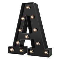 Adorn Life Light Up Letters Led Marquee Letter Lights Newly Design Light Up Letters For Events Wedding Party Birthday Home Bar Diy Decoration (Cool Black A)