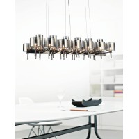 26 Light Up Chandelier With Pearl Black Finish