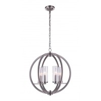 6 Light Chandelier With Satin Nickel Finish