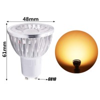 Gu10 Led Bulbs Mr16 Gu10 Base 3W(Equivalent To 25W Halogen Bulbs Replacement) Warm White 3000K Led Spotlight Bulbs,Non-Dimmable,40 Beam Angle,6 Pack