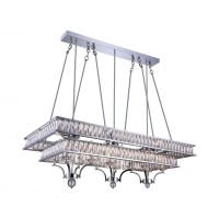 20 Light Island Chandelier With Chrome Finish