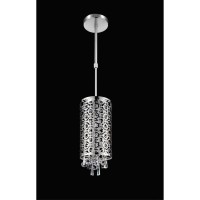 2 Light Drum Shade Mini Pendant With Chrome Finish