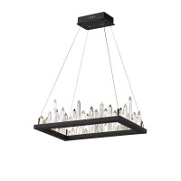 Led Chandelier With Black Finish