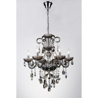 6 Light Up Chandelier With Chrome Finish