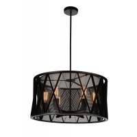 6 Light Up Chandelier With Black Finish