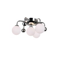 4 Light Flush Mount With Polished Nickel Finish