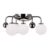 4 Light Flush Mount With Polished Nickel Finish