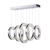 Led Chandelier With Chrome Finish