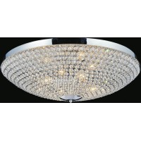 9 Light Bowl Flush Mount With Chrome Finish