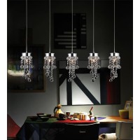 5 Light Multi Light Pendant With Chrome Finish