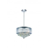 9 Light Drum Shade Chandelier With Chrome Finish