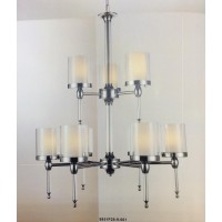 9 Light Candle Chandelier With Chrome Finish