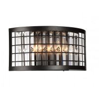 3 Light Wall Sconce With Brown Finish