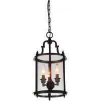 3 Light Drum Shade Mini Pendant With Oil Rubbed Bronze Finish