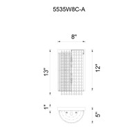 2 Light Wall Sconce With Chrome Finish