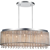 5 Light Drum Shade Chandelier With Chrome Finish