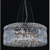 10 Light Down Chandelier With Chrome Finish