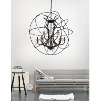 12 Light Up Chandelier With Brown Finish