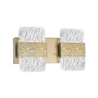 Led Wall Sconce With Gold Leaf Finish