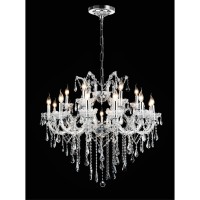 19 Light Up Chandelier With Chrome Finish