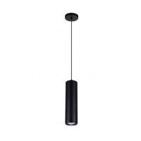 Led Down Mini Pendant With Black & Wood Finish