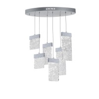 Led Chandelier With Pewter Finish