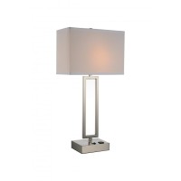 1 Light Table Lamp With Satin Nickel Finish