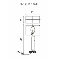 1 Light Table Lamp With Satin Nickel Finish