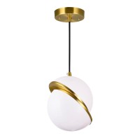 1 Light Mini Pendant With Brass Finish