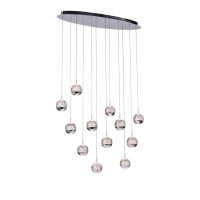 12 Light Multi Light Pendant With Chrome Finish