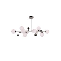 10 Light Chandelier With Polished Nickel Finish