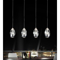 4 Light Multi Light Pendant With Chrome Finish