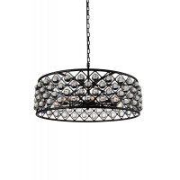 8 Light Chandelier With Black Finish