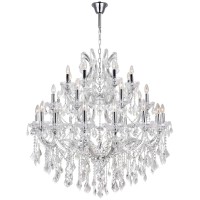 33 Light Up Chandelier With Chrome Finish