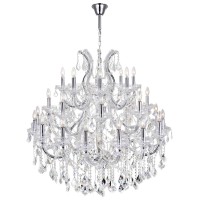 33 Light Up Chandelier With Chrome Finish