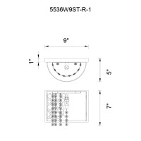 1 Light Bathroom Sconce With Chrome Finish