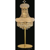 6 Light Table Lamp With Gold Finish