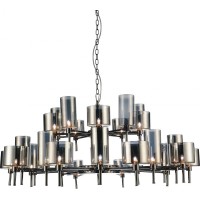 30 Light Up Chandelier With Pearl Black Finish